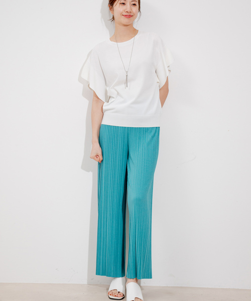 Jayro(ジャイロ)の「ランダムプリーツパンツ(その他パンツ・レディース・ブラック/ブルー/ホワイト系その他/グリーン/ベージュ・FREE)」の18枚目の写真