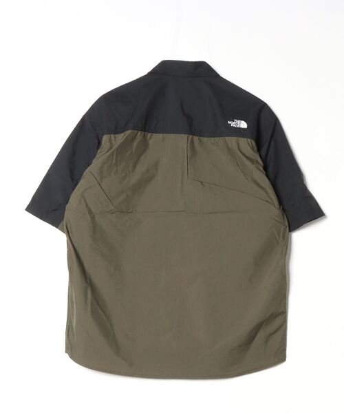 THE NORTH FACE（ザノースフェイス）の「ザ ノース フェイス THE NORTH FACE S/S Nuptse Shirt_ショートスリーブヌプシシャツ（シャツ/ブラウス・メンズ・グリーン/ホワイト×ブルー/ブラック・M/L/LL）」の4枚目の写真