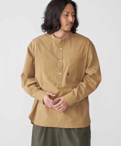 SHIPS.me(シップスミー)の「【ZOZO限定】SHIPS.me: バンドカラープルオーバービッグシャツ(シャツ/ブラウス・メンズ・グレー/ブルー/ライトグリーン/キャメル・S/M/L/XL/XS)」の21枚目の写真