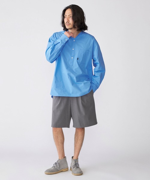 SHIPS.me(シップスミー)の「【ZOZO限定】SHIPS.me: バンドカラープルオーバービッグシャツ(シャツ/ブラウス・メンズ・グレー/ブルー/ライトグリーン/キャメル・S/M/L/XL/XS)」の15枚目の写真