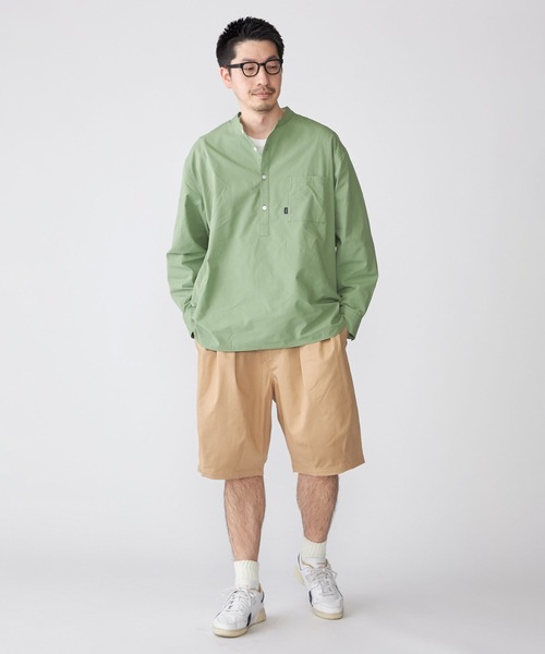 SHIPS.me(シップスミー)の「【ZOZO限定】SHIPS.me: バンドカラープルオーバービッグシャツ(シャツ/ブラウス・メンズ・グレー/ブルー/ライトグリーン/キャメル・S/M/L/XL/XS)」の14枚目の写真