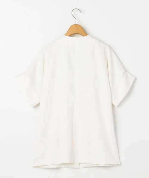 NOLLEY’S（ノーリーズ）の「ウォッシャブルツイル フレンチジャケット（ノーカラージャケット・レディース・ホワイト/ブラック・FREE）」の17枚目の写真