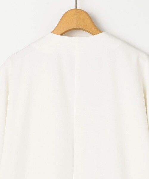 NOLLEY’S（ノーリーズ）の「ウォッシャブルツイル フレンチジャケット（ノーカラージャケット・レディース・ホワイト/ブラック・FREE）」の19枚目の写真