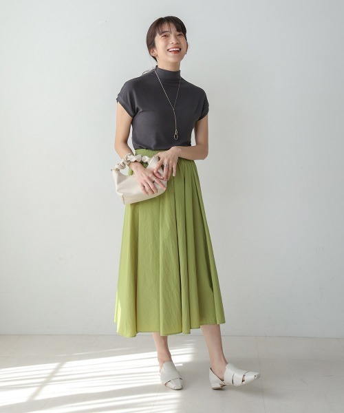 Bou Jeloud(ブージュルード)の「ナイロンギャザースカート(その他パンツ・レディース・チャコールグレー/ピンク/ライトグリーン・38)」の22枚目の写真