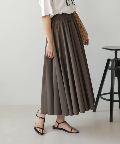 Bou Jeloud(ブージュルード)の「ナイロンギャザースカート(その他パンツ・レディース・チャコールグレー/ピンク/ライトグリーン・38)」の13枚目の写真