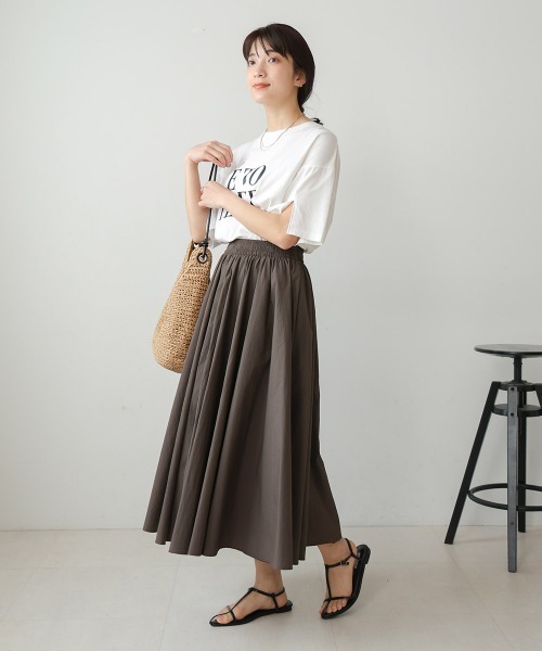 Bou Jeloud(ブージュルード)の「ナイロンギャザースカート(その他パンツ・レディース・チャコールグレー/ピンク/ライトグリーン・38)」の10枚目の写真