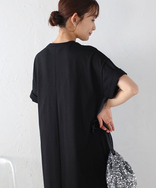 each（イーチ）の「チュールビスチェ風カットロングワンピ（ワンピース・レディース・ブラック/グレイッシュベージュ・FREE）」の7枚目の写真