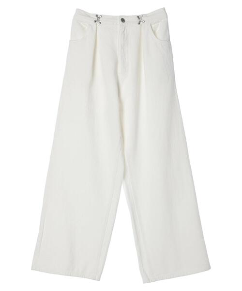 ELENCARE DUE（エレンカーレデュエ）の「・ELENCARE　DUE　ホワイトデニムタックパンツ（デニムパンツ・レディース・ホワイト・FREE）」の9枚目の写真