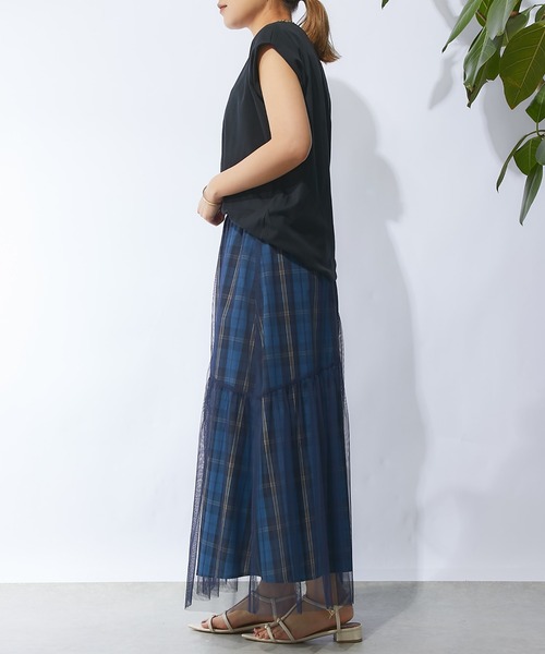 un dix cors（アンディコール）の「《着心地サラっと・着回しやすい》スムース肩タックプルオーバー（Tシャツ/カットソー・レディース・ブラック/オフホワイト/グリーン・FREE）」の22枚目の写真