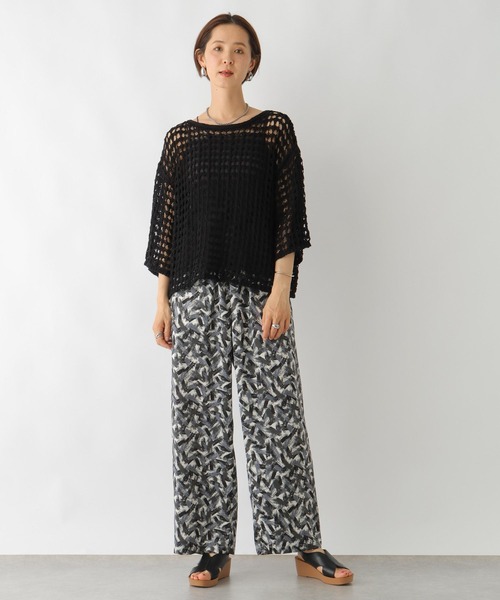 LEPSIM(レプシィム)の「3ゲージメッシュプルオーバー 116744(ニット/セーター・レディース・ライトパープル/ブラック/アイボリー・FREE)」の22枚目の写真