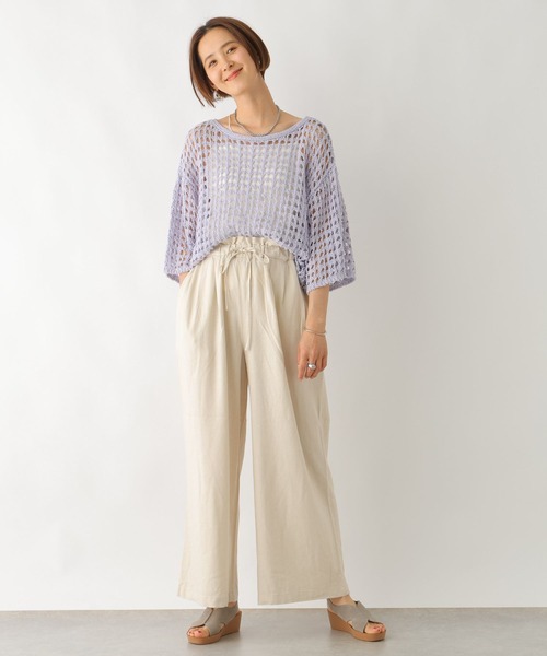 LEPSIM(レプシィム)の「3ゲージメッシュプルオーバー 116744(ニット/セーター・レディース・ライトパープル/ブラック/アイボリー・FREE)」の15枚目の写真