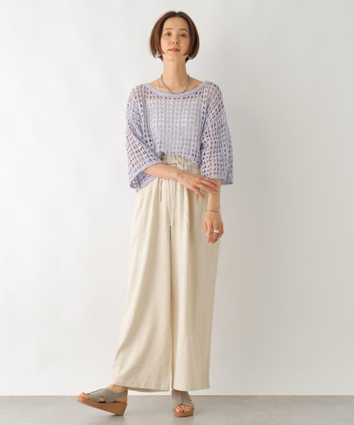 LEPSIM(レプシィム)の「3ゲージメッシュプルオーバー 116744(ニット/セーター・レディース・ライトパープル/ブラック/アイボリー・FREE)」の17枚目の写真