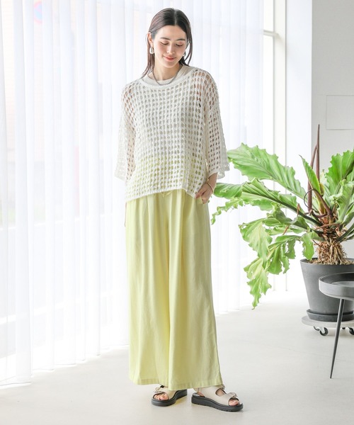 LEPSIM(レプシィム)の「3ゲージメッシュプルオーバー 116744(ニット/セーター・レディース・ライトパープル/ブラック/アイボリー・FREE)」の18枚目の写真