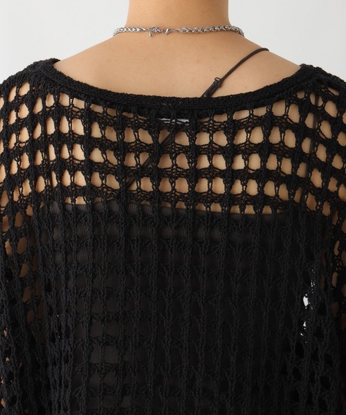 LEPSIM(レプシィム)の「3ゲージメッシュプルオーバー 116744(ニット/セーター・レディース・ライトパープル/ブラック/アイボリー・FREE)」の11枚目の写真