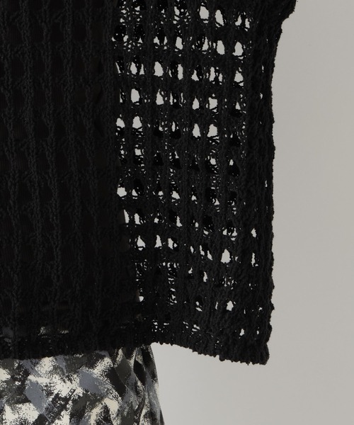 LEPSIM(レプシィム)の「3ゲージメッシュプルオーバー 116744(ニット/セーター・レディース・ライトパープル/ブラック/アイボリー・FREE)」の5枚目の写真