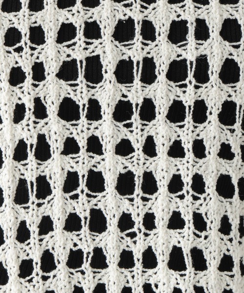 LEPSIM(レプシィム)の「3ゲージメッシュプルオーバー 116744(ニット/セーター・レディース・ライトパープル/ブラック/アイボリー・FREE)」の6枚目の写真