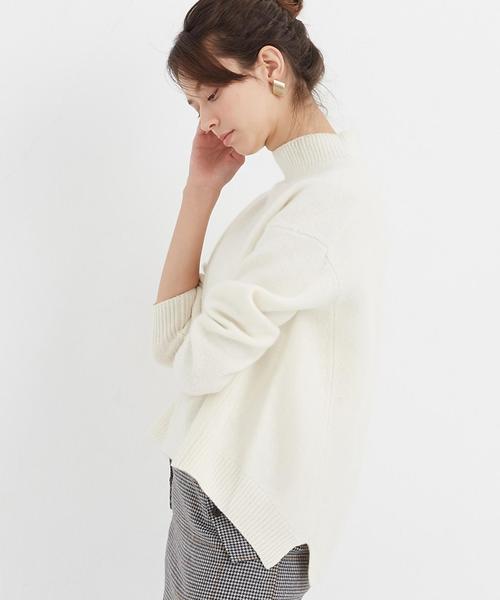 green label relaxing(グリーンレーベルリラクシング)の「KC W リッタイ WIDE H/N POニット◆(ニット/セーター・レディース・オフホワイト/ライトグレー/ライトブルー/グレー/ベージュ/ピンク・フリー)」の2枚目の写真
