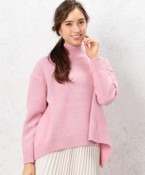 green label relaxing(グリーンレーベルリラクシング)の「KC W リッタイ WIDE H/N POニット◆(ニット/セーター・レディース・オフホワイト/ライトグレー/ライトブルー/グレー/ベージュ/ピンク・フリー)」の6枚目の写真