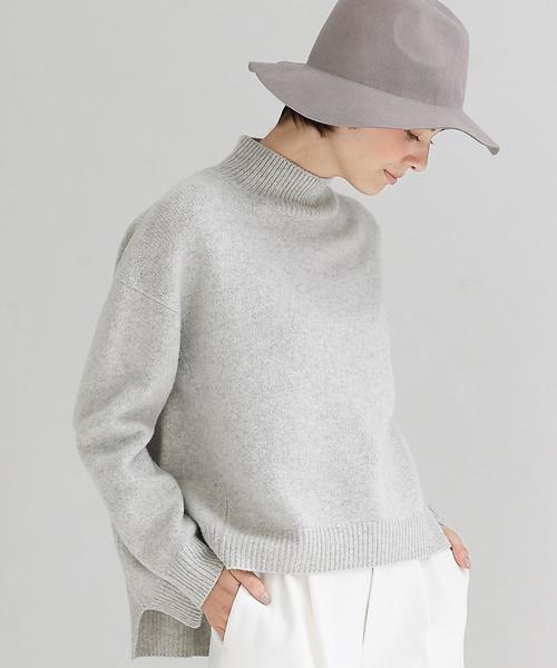 green label relaxing(グリーンレーベルリラクシング)の「KC W リッタイ WIDE H/N POニット◆(ニット/セーター・レディース・オフホワイト/ライトグレー/ライトブルー/グレー/ベージュ/ピンク・フリー)」の3枚目の写真