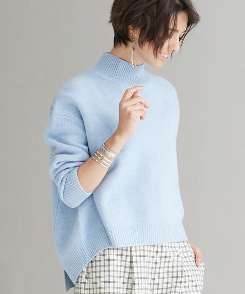 green label relaxing(グリーンレーベルリラクシング)の「KC W リッタイ WIDE H/N POニット◆(ニット/セーター・レディース・オフホワイト/ライトグレー/ライトブルー/グレー/ベージュ/ピンク・フリー)」の5枚目の写真
