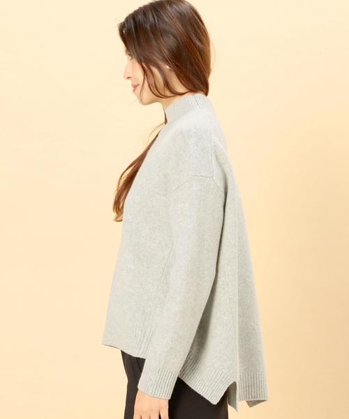 green label relaxing(グリーンレーベルリラクシング)の「KC W リッタイ WIDE H/N POニット◆(ニット/セーター・レディース・オフホワイト/ライトグレー/ライトブルー/グレー/ベージュ/ピンク・フリー)」の9枚目の写真