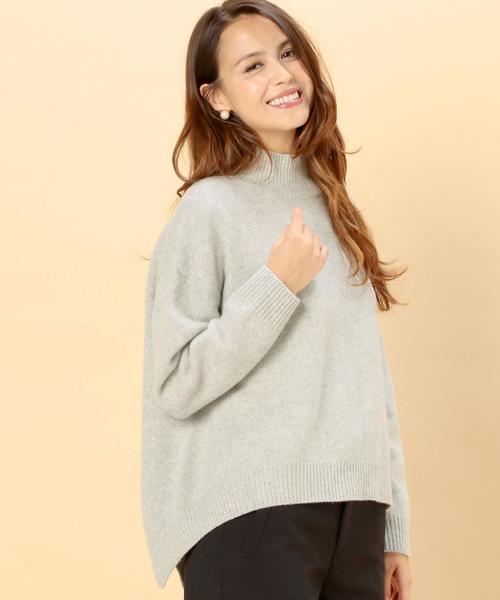 green label relaxing(グリーンレーベルリラクシング)の「KC W リッタイ WIDE H/N POニット◆(ニット/セーター・レディース・オフホワイト/ライトグレー/ライトブルー/グレー/ベージュ/ピンク・フリー)」の13枚目の写真