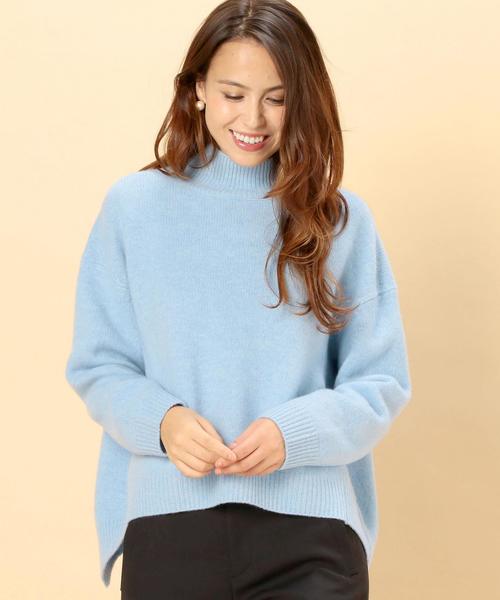 green label relaxing(グリーンレーベルリラクシング)の「KC W リッタイ WIDE H/N POニット◆(ニット/セーター・レディース・オフホワイト/ライトグレー/ライトブルー/グレー/ベージュ/ピンク・フリー)」の14枚目の写真