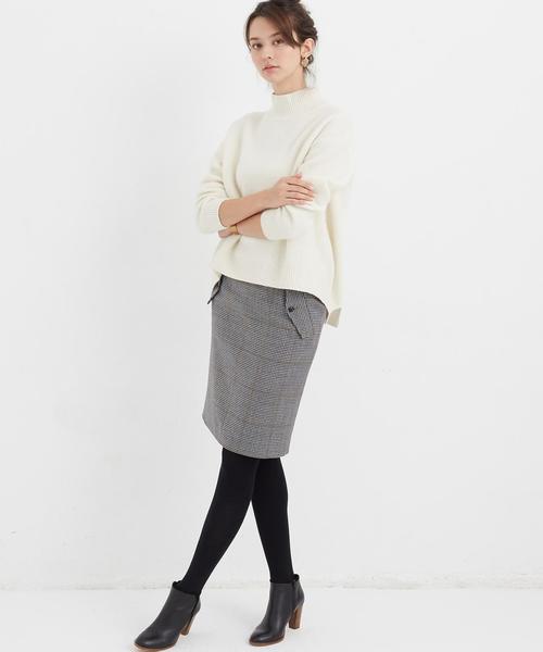 green label relaxing(グリーンレーベルリラクシング)の「KC W リッタイ WIDE H/N POニット◆(ニット/セーター・レディース・オフホワイト/ライトグレー/ライトブルー/グレー/ベージュ/ピンク・フリー)」の21枚目の写真