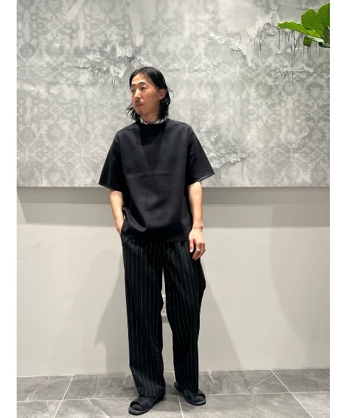 ESTNATION（エストネーション）の「ESTNATION / ペーパーミラノニットTシャツ（Tシャツ/カットソー・メンズ・ブラック/グレイッシュベージュ/イエロー・SMALL/MEDIUM/LARGE）」の10枚目の写真