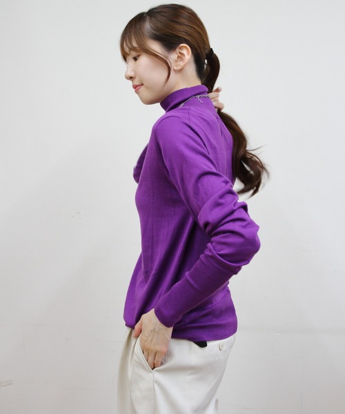 THE SHINZONE（ザ　シンゾーン）の「THE SHINZONE/シンゾーン　コットンシルク ハイネックニット　COTTON SILK HIGH NECK KNIT　24AMSNI10（ニット/セーター・レディース・レッド/グレー/ネイビー/パープル/キャメル・FREE）」の17枚目の写真