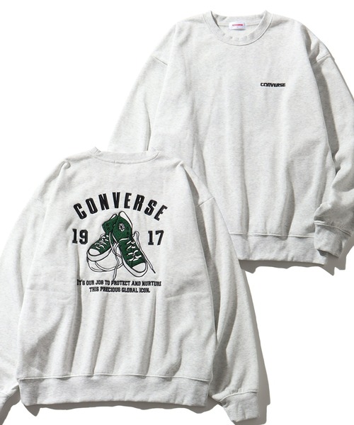 CONVERSE（コンバース）の「【CONVERSE/コンバース】裏起毛 サガラシューズ刺繍 ワイドシルエット スウェット（スウェット・メンズ・ベージュ系その他/グレー系その他/グレイッシュベージュ/ベージュ系その他2/グレー系その他2/ブラック・LL/M/L）」の4枚目の写真