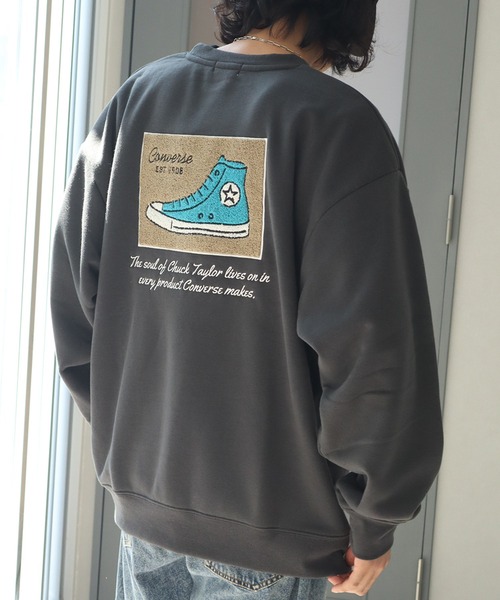 CONVERSE（コンバース）の「【CONVERSE/コンバース】裏起毛 サガラシューズ刺繍 ワイドシルエット スウェット（スウェット・メンズ・ベージュ系その他/グレー系その他/グレイッシュベージュ/ベージュ系その他2/グレー系その他2/ブラック・LL/M/L）」の18枚目の写真