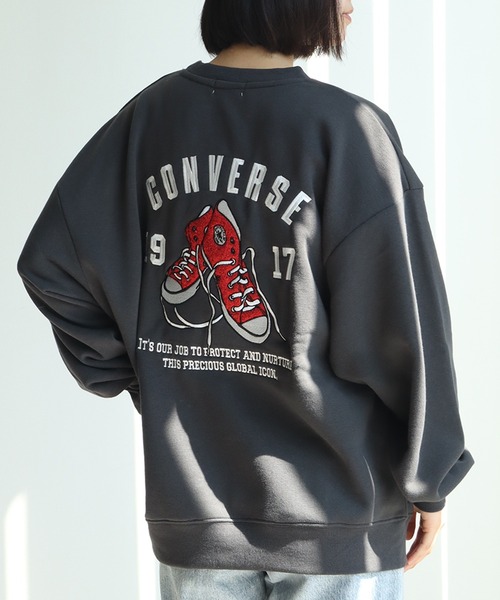CONVERSE（コンバース）の「【CONVERSE/コンバース】裏起毛 サガラシューズ刺繍 ワイドシルエット スウェット（スウェット・メンズ・ベージュ系その他/グレー系その他/グレイッシュベージュ/ベージュ系その他2/グレー系その他2/ブラック・LL/M/L）」の9枚目の写真