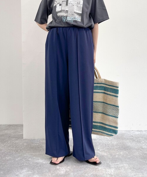 fredy emue（フレディエミュ）の「【セットアップ可能】カットジョーゼットパンツ（その他パンツ・レディース・ベージュ/ネイビー/ブラック・38/36）」の9枚目の写真