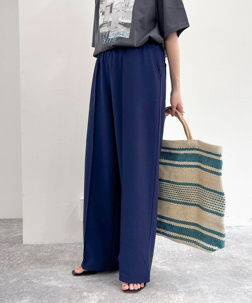 fredy emue（フレディエミュ）の「【セットアップ可能】カットジョーゼットパンツ（その他パンツ・レディース・ベージュ/ネイビー/ブラック・38/36）」の10枚目の写真