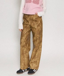 セール】Vegan Leather Python Cut Off Pants/ヴィーガンレザー