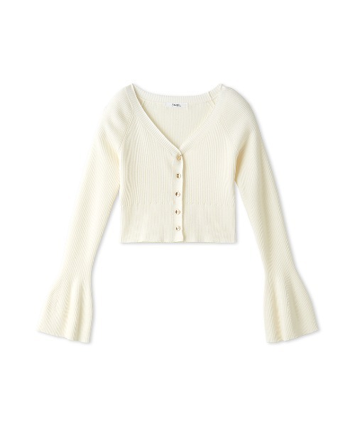 SNIDEL（スナイデル）の「クロップドフレアスリーブカーディガン