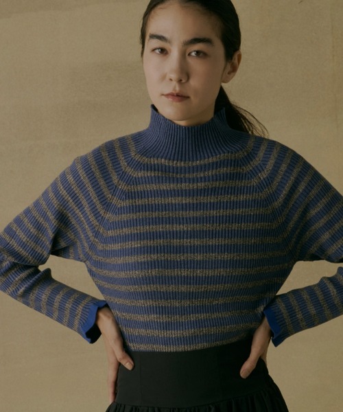 Libra Cue（リブラ キュー）の「ハイネックフリルリブニット（ニット/セーター・レディース・レッド/アイボリー/ブラック/ブルー/グレー・FREE）」の19枚目の写真