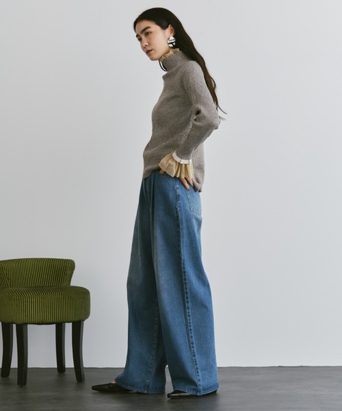 Libra Cue（リブラ キュー）の「ハイネックフリルリブニット（ニット/セーター・レディース・レッド/アイボリー/ブラック/ブルー/グレー・FREE）」の18枚目の写真