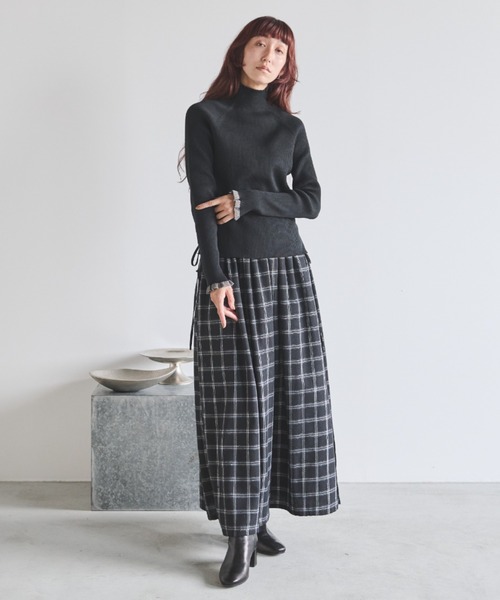 ハイネックフリルリブニット（ニット/セーター）｜Libra Cue（リブラ