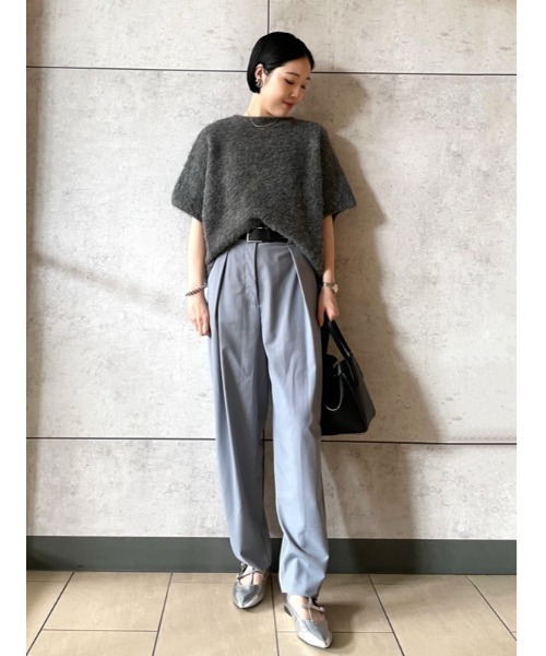 Mila Owen(ミラオーウェン)の「アルパカブレンドフレンチスリーブ Mila Owen(ミラオーウェン)の「アルパカブレンドフレンチスリーブ