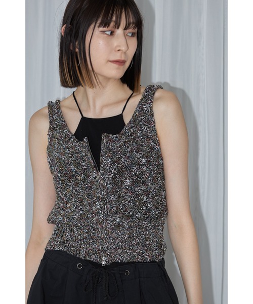 leimn（レイムン）の「mixニットジップビスチェ（ベスト）」 - WEAR