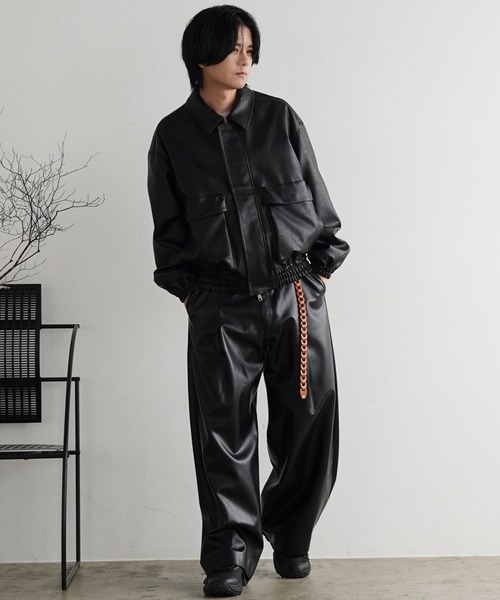 WYM LIDNM（ウィム バイ リドム）の「ARTIFICIAL GRAIN COMFORT PANTS（その他パンツ・メンズ・ブラック/アッシュブラウン/チャコール・S/M/L）」の19枚目の写真