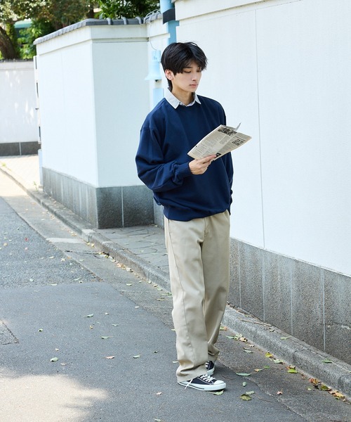 CROSS & STITCH(クロスステッチ)の「▲CROSS&STITCH/クロスアンドステッチ 10oz 裏毛 スウェットシャツ カジュアルトレーナー クルーネック 無地(スウェット・メンズ・ホワイト/レッド/ネイビー/アッシュ/ブラック/オリーブ/ライトブルー・S/M/L/XL)」の17枚目の写真