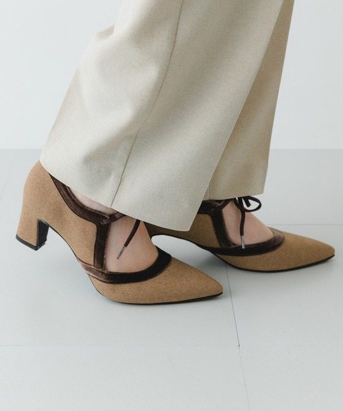 MADE IN JAPAN』チャンキーヒールリボンパンプス（パンプス