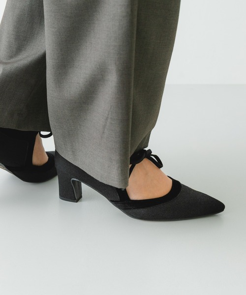 セール】『MADE IN JAPAN』チャンキーヒールリボンパンプス（パンプス