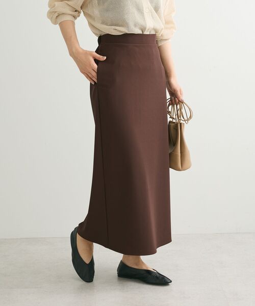 Green　Parks（グリーンパークス）の「らくスレ　Iラインスカート（スカート・レディース・ピンク/ダークブラウン/ブラック/ホワイト系その他2・FREE）」の6枚目の写真