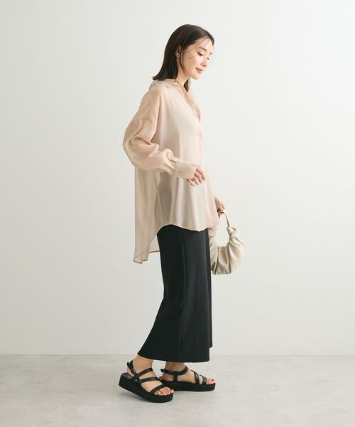 Green　Parks（グリーンパークス）の「らくスレ　Iラインスカート（スカート・レディース・ピンク/ダークブラウン/ブラック/ホワイト系その他2・FREE）」の8枚目の写真