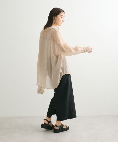 Green　Parks（グリーンパークス）の「らくスレ　Iラインスカート（スカート・レディース・ピンク/ダークブラウン/ブラック/ホワイト系その他2・FREE）」の9枚目の写真