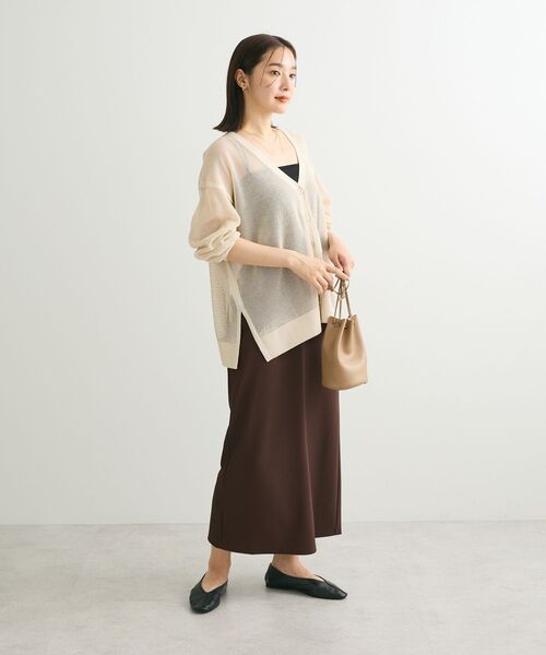 Green　Parks（グリーンパークス）の「らくスレ　Iラインスカート（スカート・レディース・ピンク/ダークブラウン/ブラック/ホワイト系その他2・FREE）」の16枚目の写真